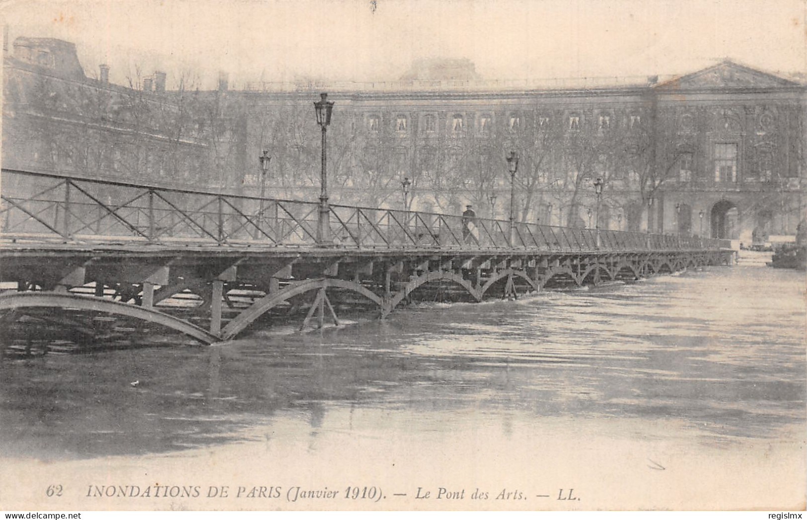 75-PARIS INONDE PONT DES ARTS-N°T1041-C/0095 - Paris Flood, 1910