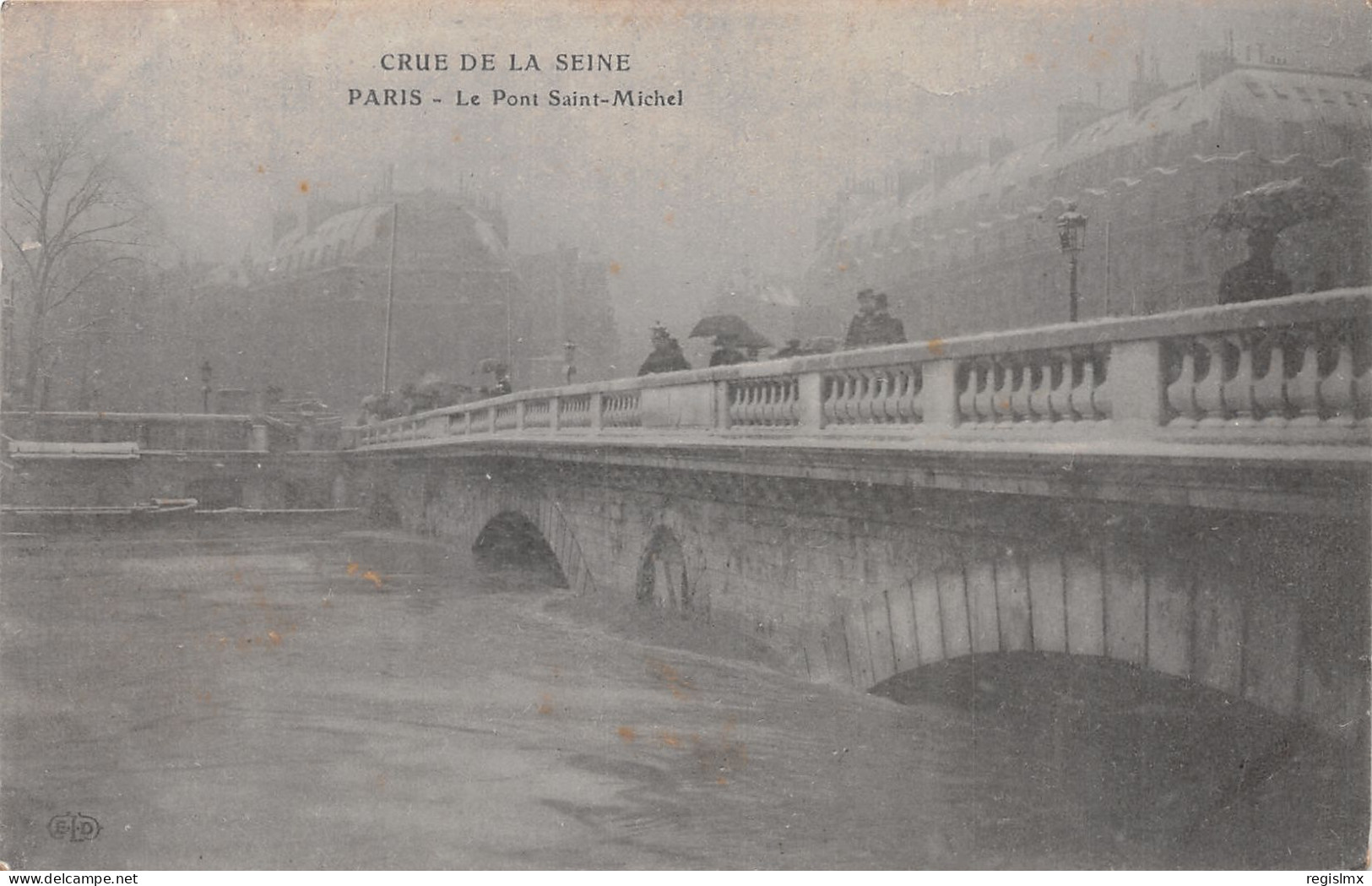 75-PARIS INONDE PONT SAINT MICHEL-N°T1041-B/0205 - Inondations De 1910