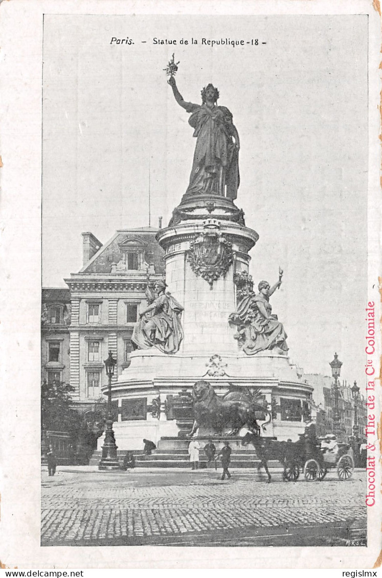 75-PARIS STATUE DE LA REPUBLIQUE-N°T1041-B/0155 - Estatuas