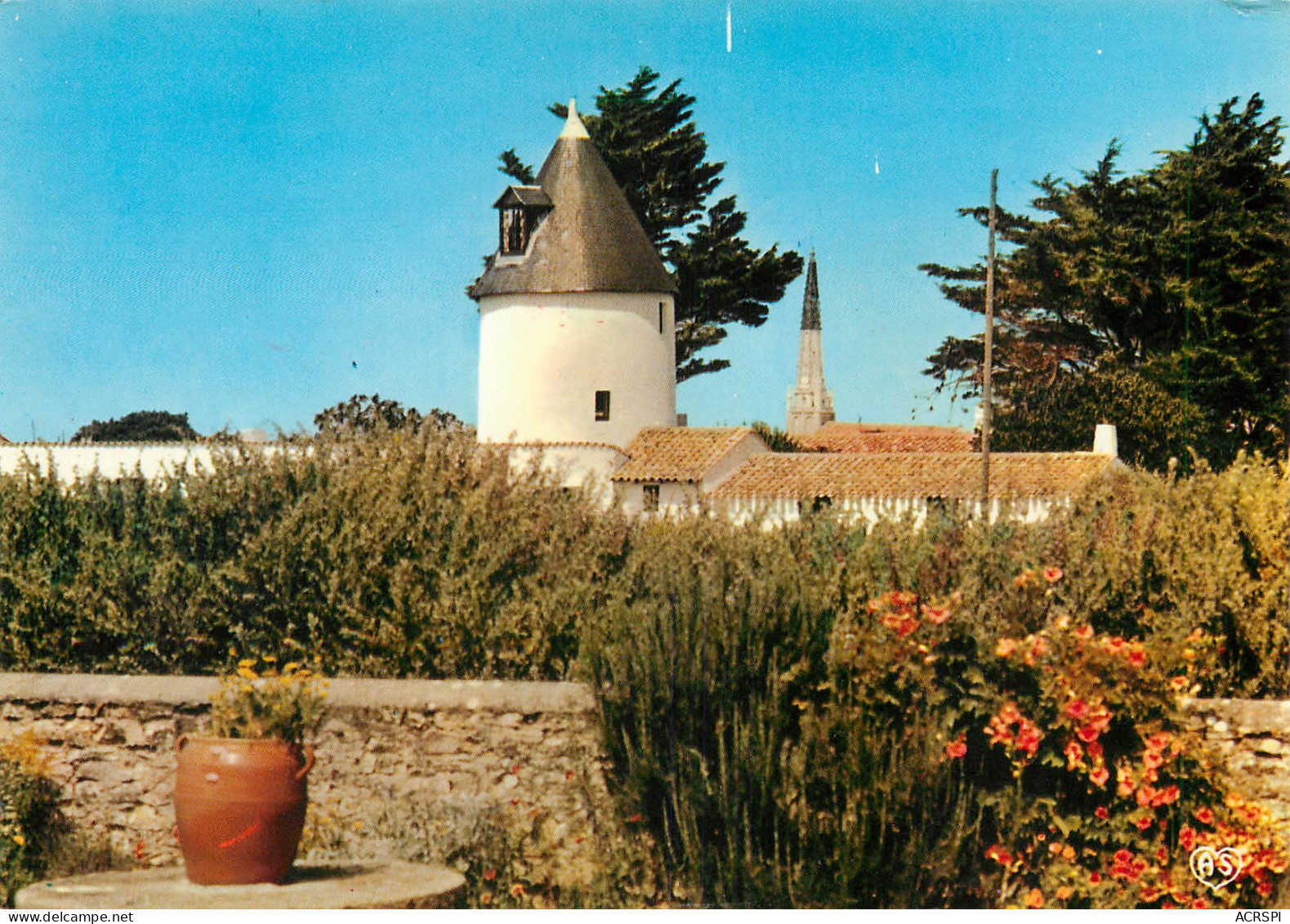 ILE DE Ré   Ars En Ré  Moulin Et Clocher Tampon Du Camping Des Grenettes  17 (scan Recto-verso)MA2287Ter - Ile De Ré