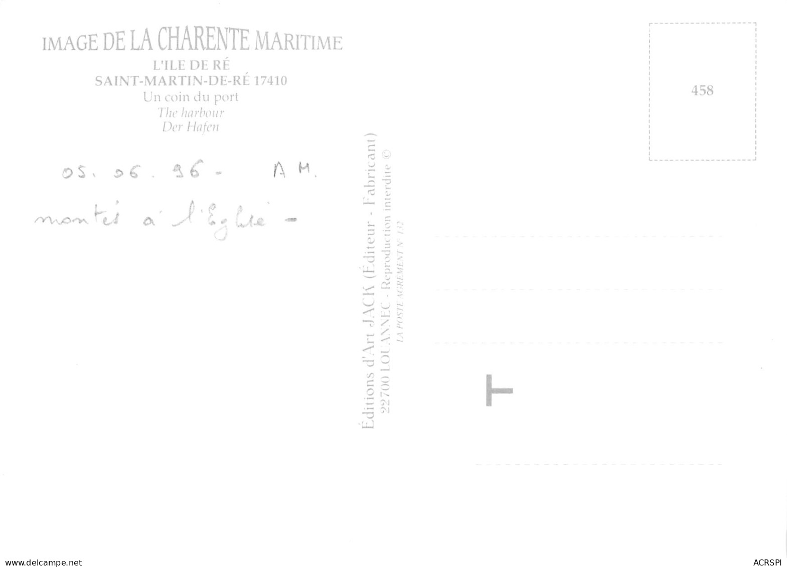 SAINT MARTIN DE Ré   Le Port Et L'église   34 (scan Recto-verso)MA2287Ter - Saint-Martin-de-Ré