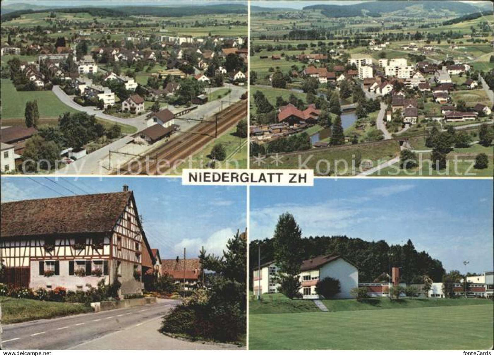 12245260 Niederglatt Dielsdorf Fliegeraufnahme Bahnhof  Niederglatt Dielsdorf - Other & Unclassified
