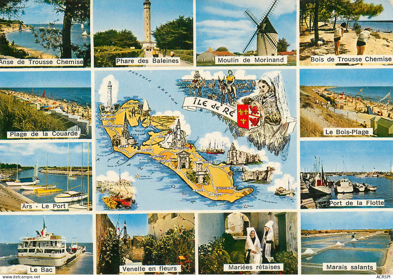 ILE DE Ré  Carte Map 16 (scan Recto-verso)MA2288 - Ile De Ré