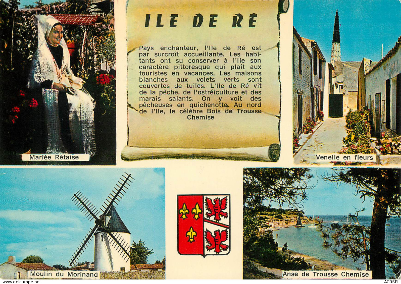 ILE DE Ré  Multivue Et Blason 19 (scan Recto-verso)MA2288 - Ile De Ré