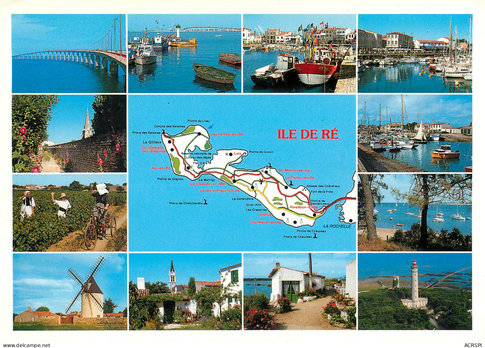 ILE DE Ré  Carte Map  33 (scan Recto-verso)MA2288 - Ile De Ré