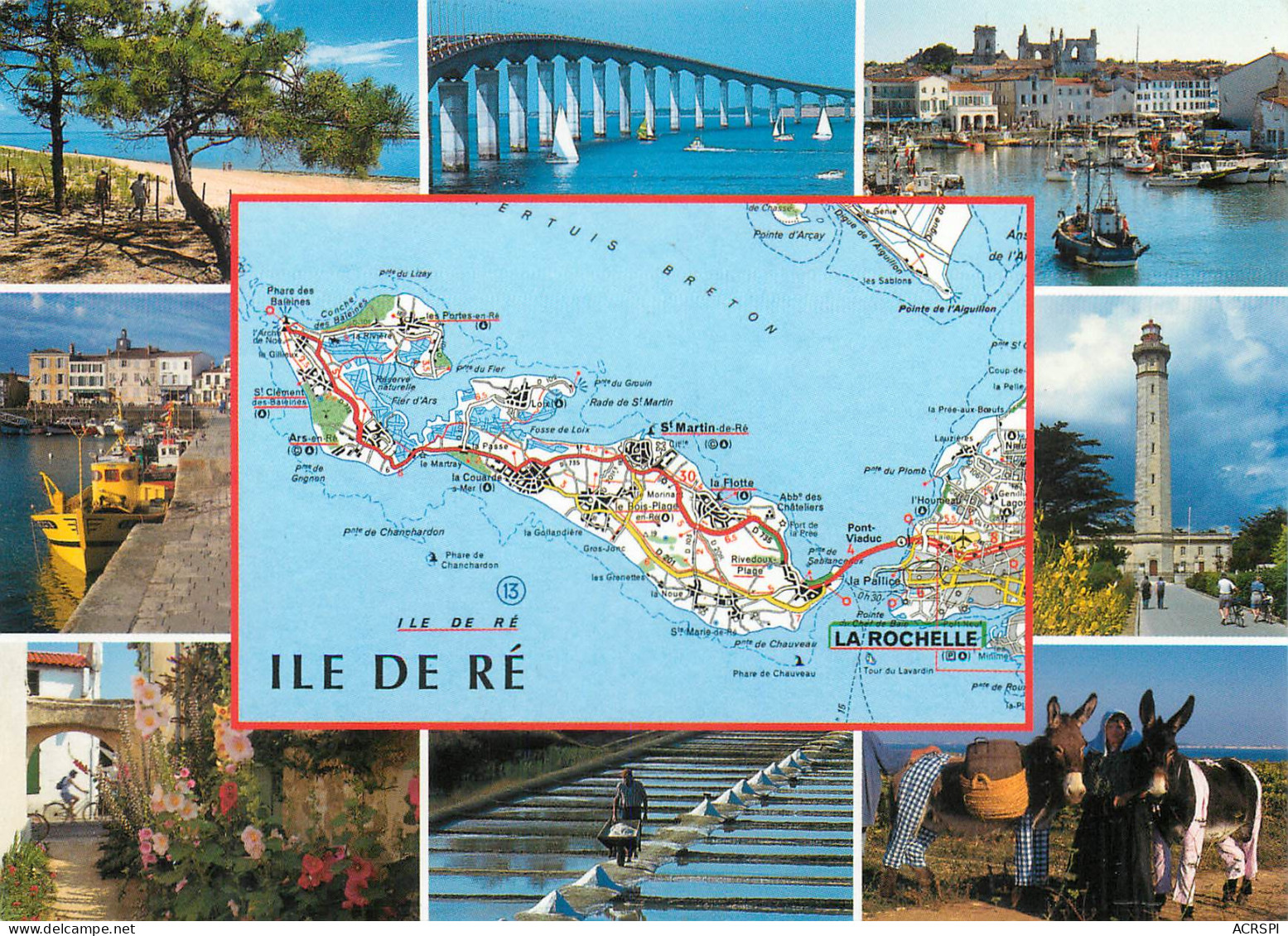 ILE DE Ré  Carte Map  34 (scan Recto-verso)MA2288 - Ile De Ré