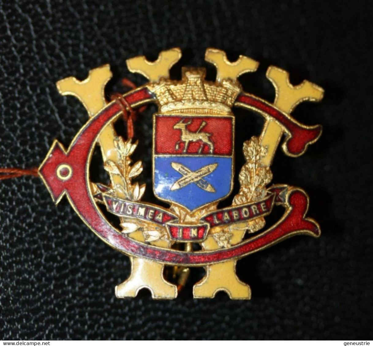 Rare ! Très Belle Broche Insigne "Armoiries De Voiron" Isère - Broches