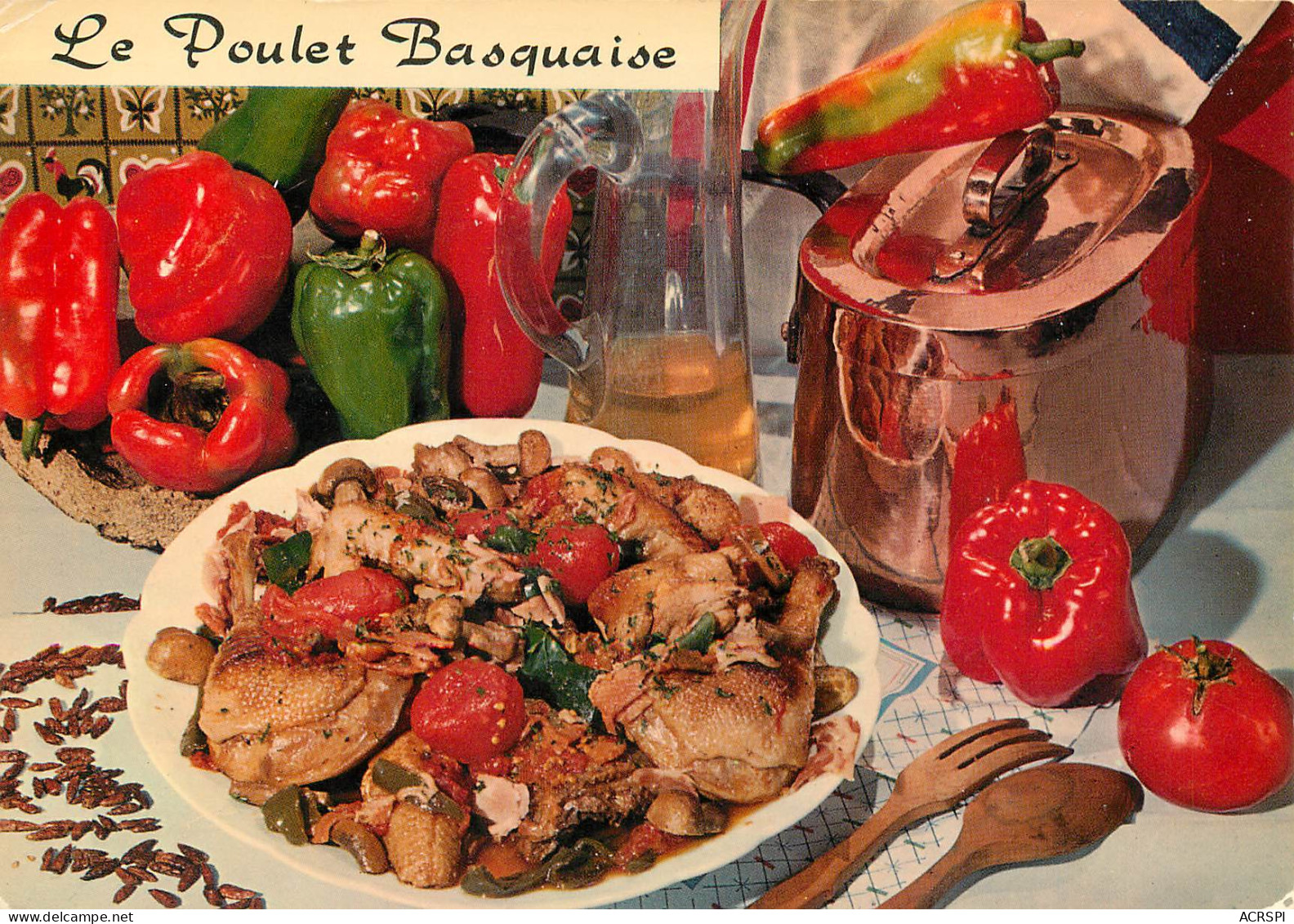 Recette  Le Poulet Basquaise   20   (scan Recto-verso)MA2288Bis - Recipes (cooking)