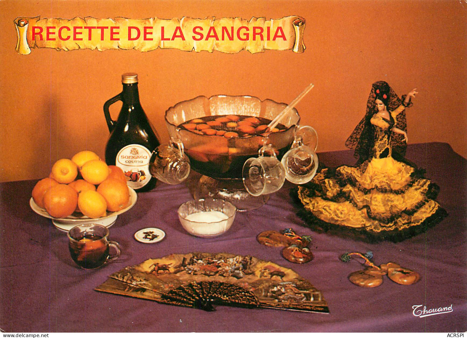 Recette  De La SANGRIA  48  (scan Recto-verso)MA2288Bis - Recettes (cuisine)