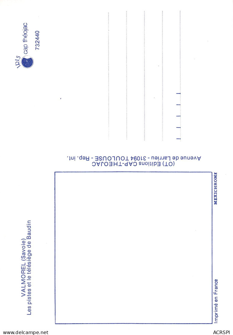 Avanchers  Valmorel La Léchère  Le Télésiège De BAUDIN Et Les Pistes   16 (scan Recto-verso)MA2288Und - Valmorel