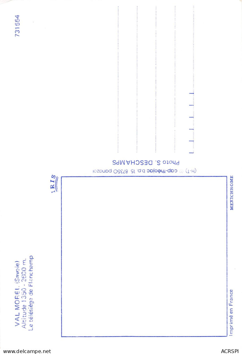 Avanchers  Valmorel La Léchère  PLANCHAMP Le Télésiège  30 (scan Recto-verso)MA2288Und - Valmorel
