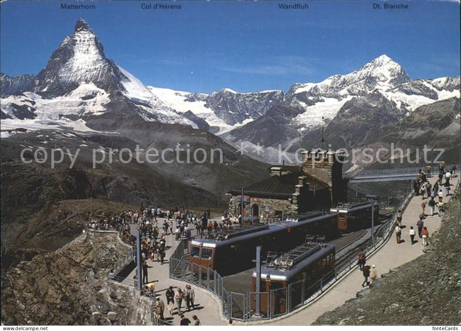 12241723 Zermatt VS Gornergratbahn Bergstation Matterhorn Col D Herens Wandfluh  - Other & Unclassified