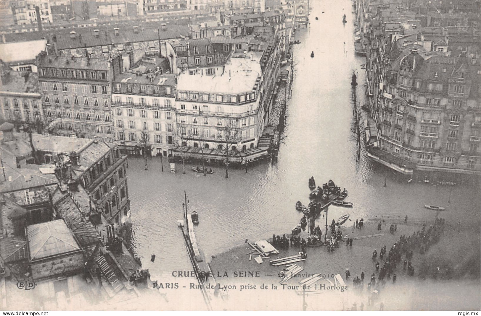 75-PARIS INONDE RUE DE LYON-N°T1042-F/0325 - Überschwemmung 1910