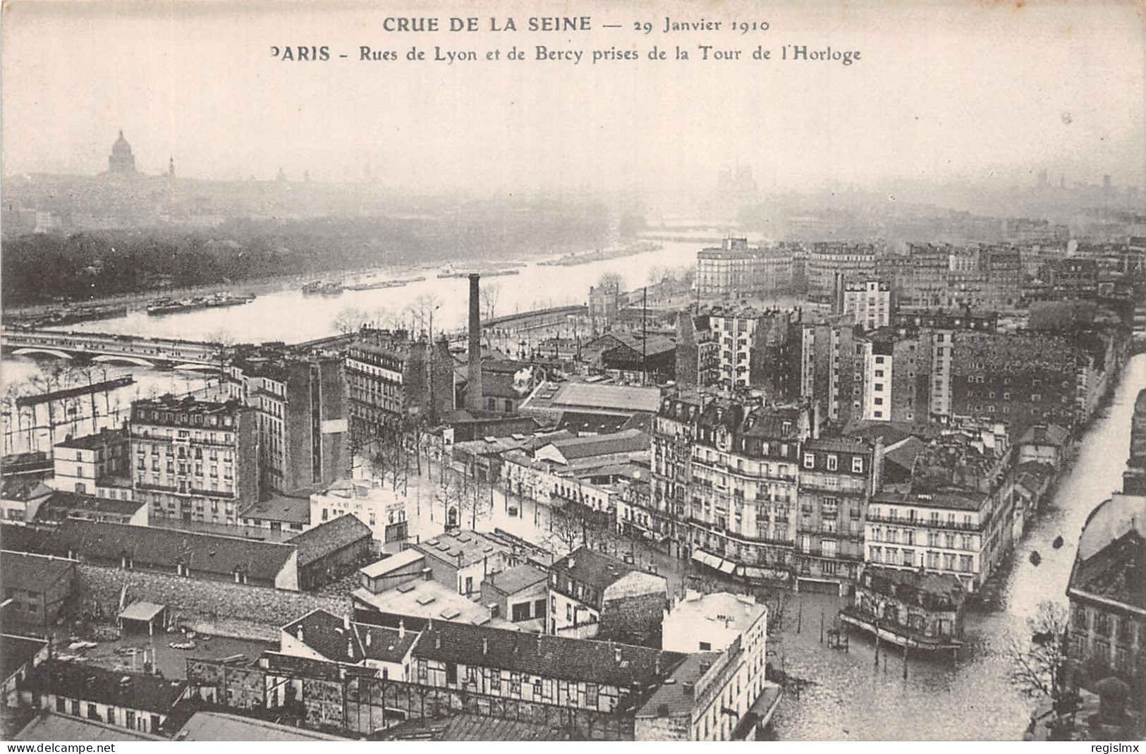 75-PARIS INONDE RUES DE LYON ET DE BERCY-N°T1042-F/0321 - Überschwemmung 1910