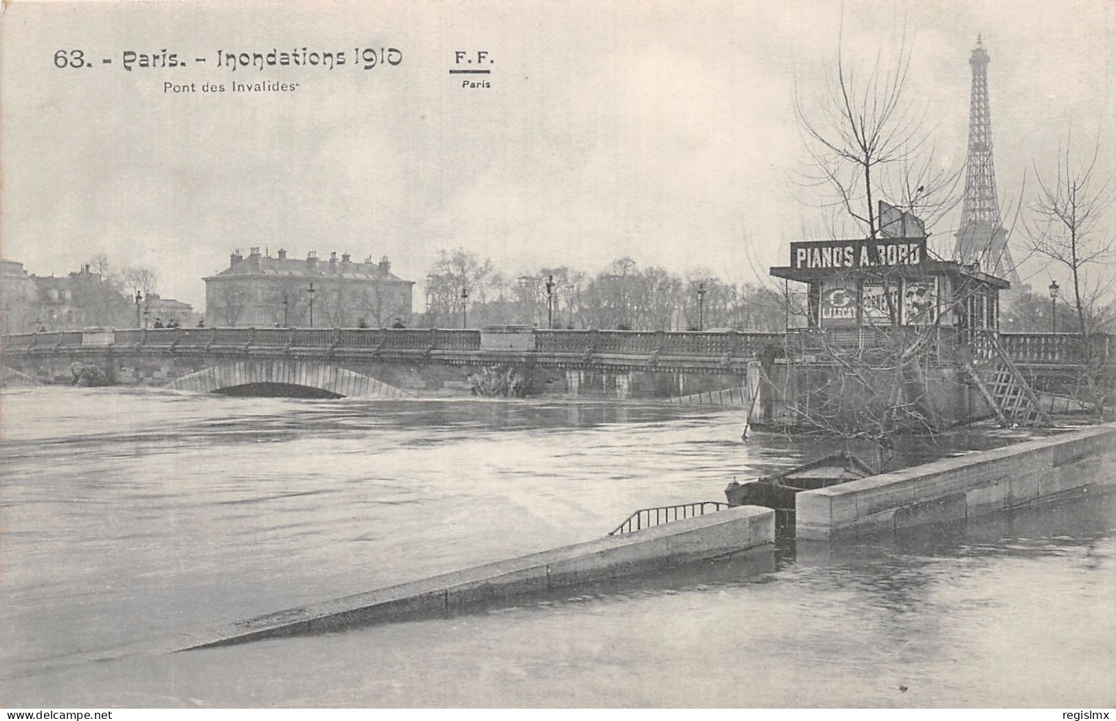 75-PARIS INONDE PONT DES INVALIDES-N°T1042-F/0287 - Überschwemmung 1910