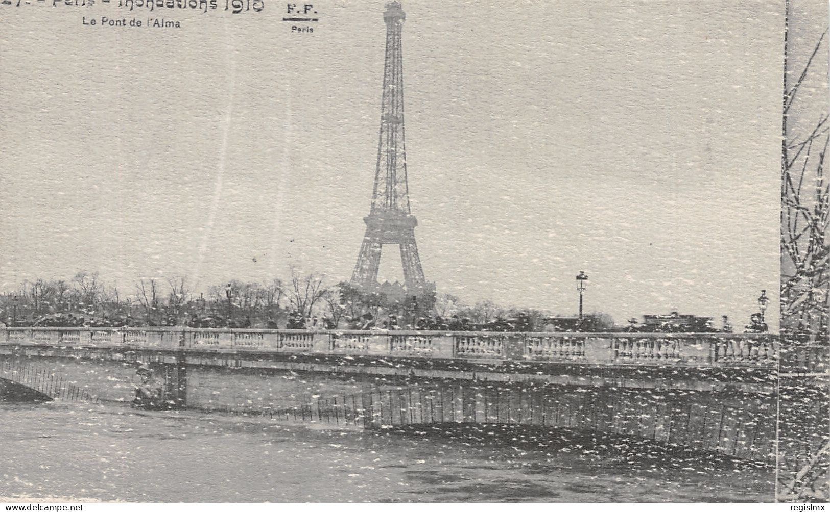 75-PARIS INONDE PONT DE L ALMA-N°T1042-F/0283 - Paris Flood, 1910
