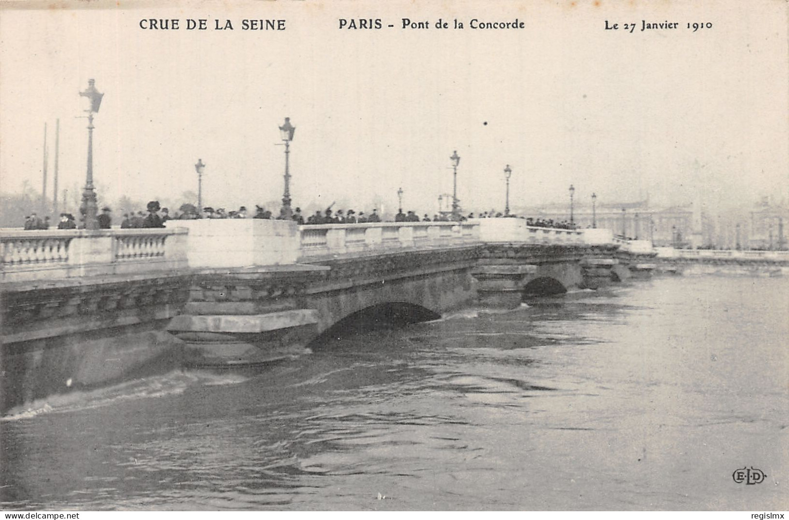 75-PARIS INONDE PONT DE LA CONCORDE-N°T1042-F/0281 - Paris Flood, 1910