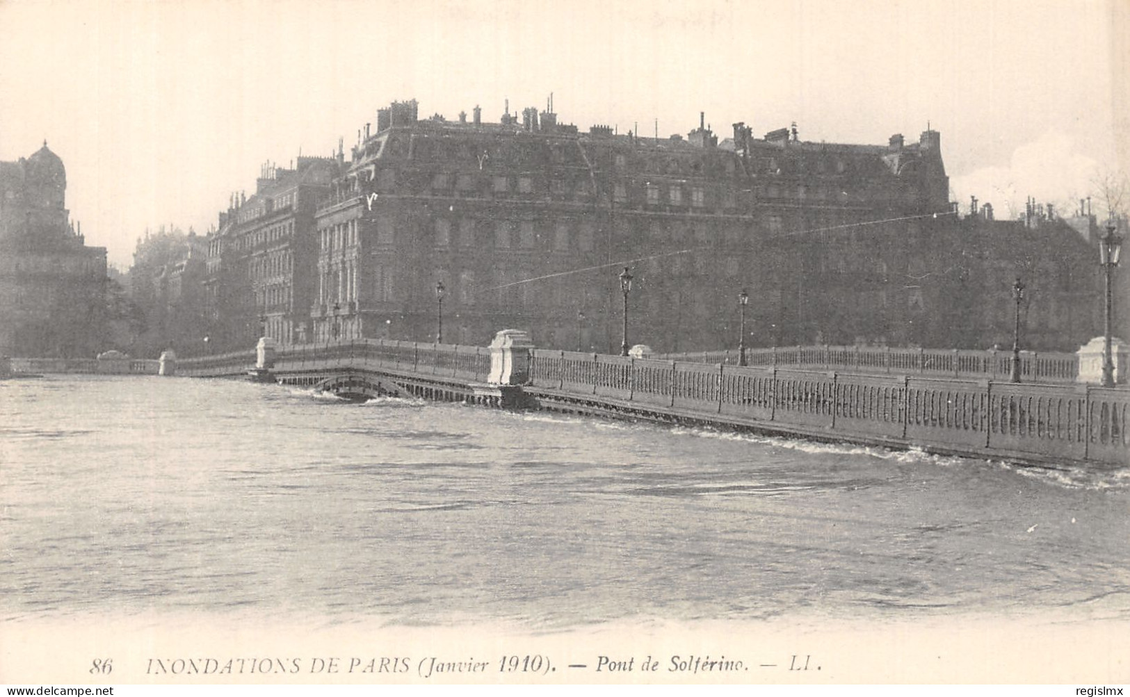 75-PARIS INONDE PONT DE SOLFERINO-N°T1042-F/0259 - Überschwemmung 1910