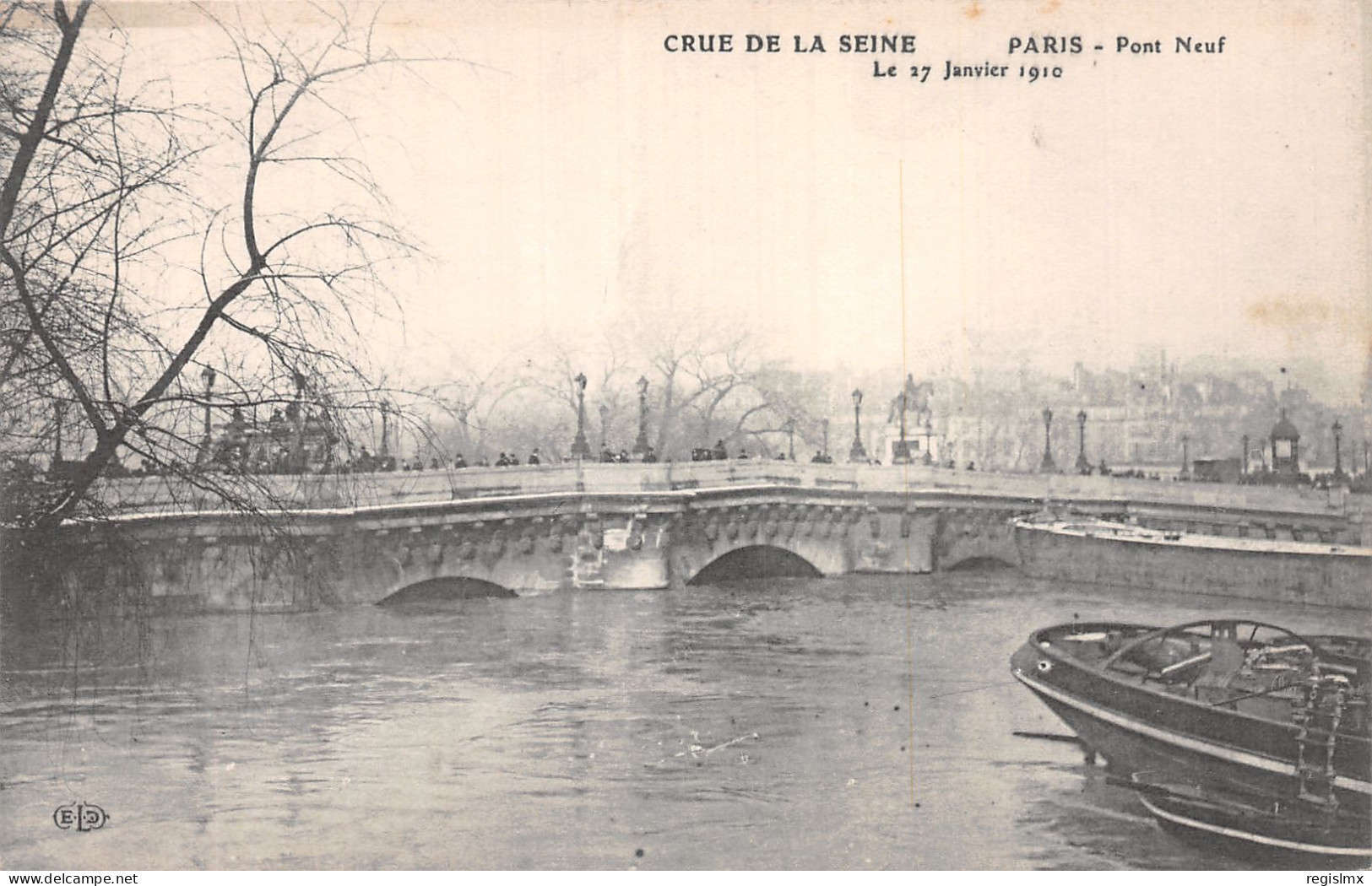 75-PARIS INONDE PONT NEUF-N°T1042-F/0249 - Paris Flood, 1910
