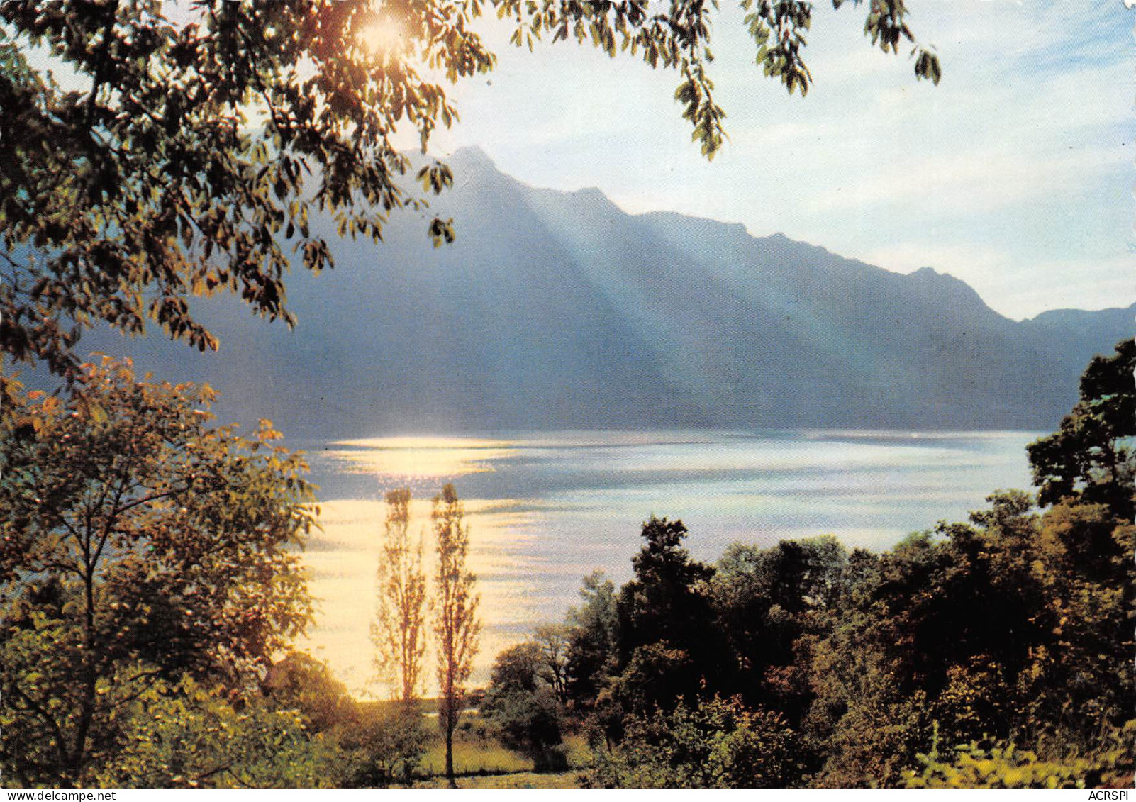 Lac Du BOURGET à L'heure Crépusculaire  Savoie   15 (scan Recto-verso)MA2291 - Aix Les Bains