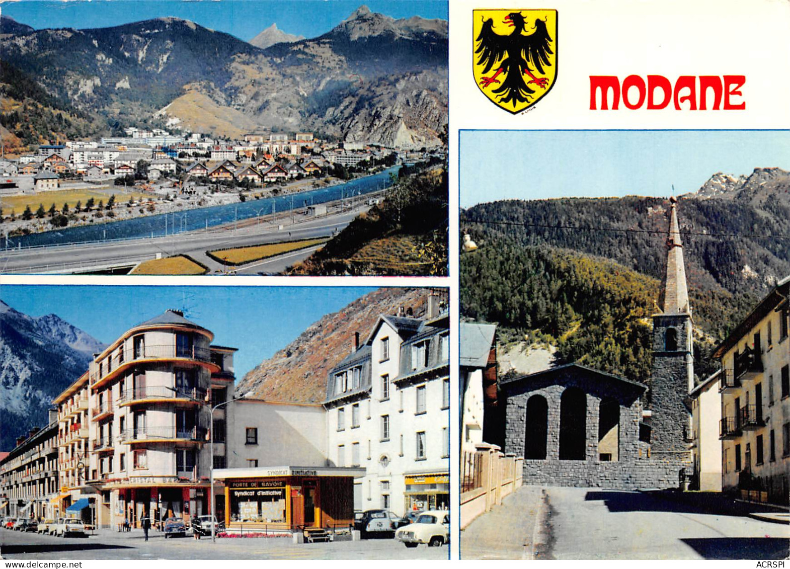 MODANE  Le Cristal Bar Et Le Syndicat D'initiative Savoie   27 (scan Recto-verso)MA2291 - Modane