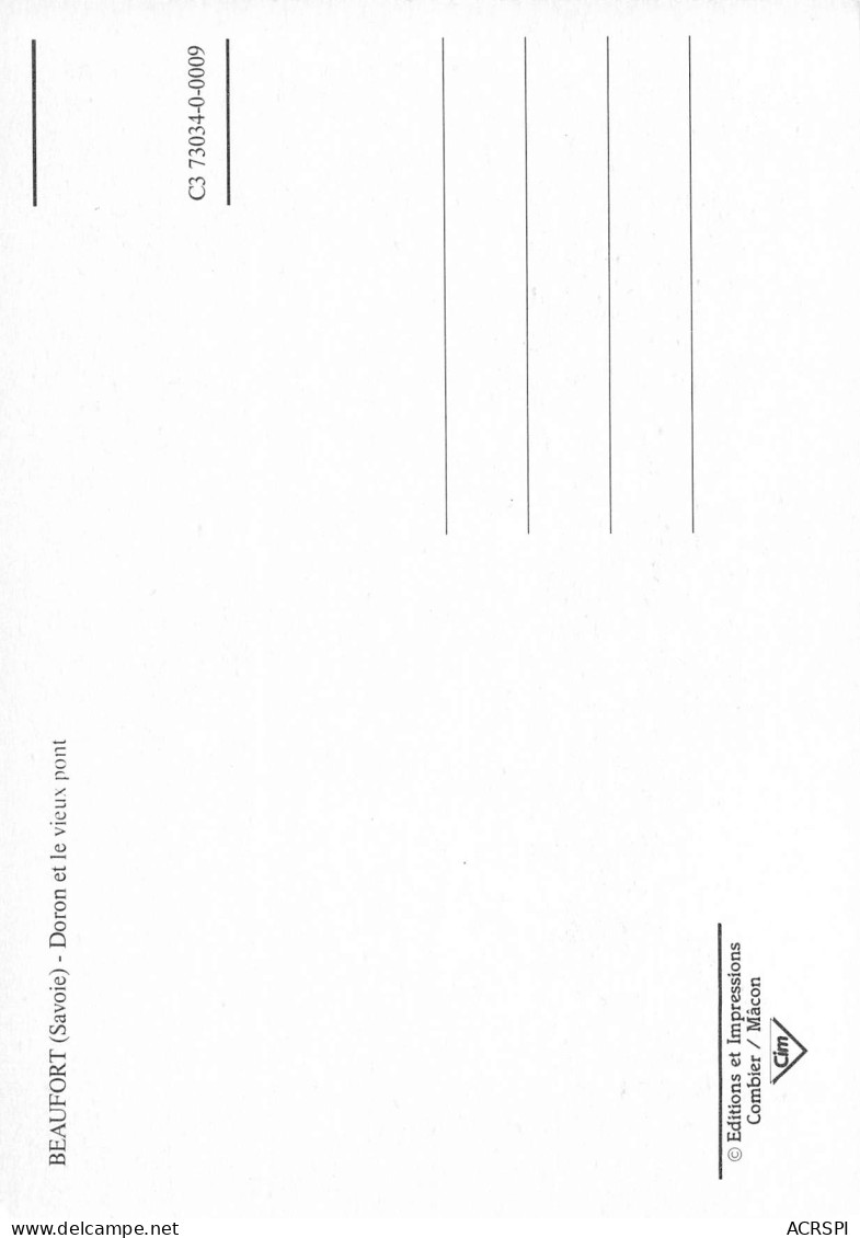 BEAUFORT Sur DORON Le Vieux Pont    7 (scan Recto-verso)MA2291Bis - Beaufort