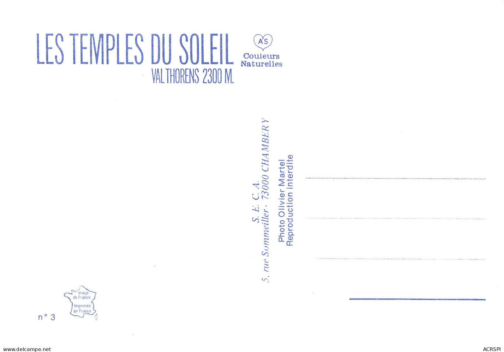 VAL THORENS Les Temples Du Soleil  24 (scan Recto-verso)MA2291Bis - Val Thorens