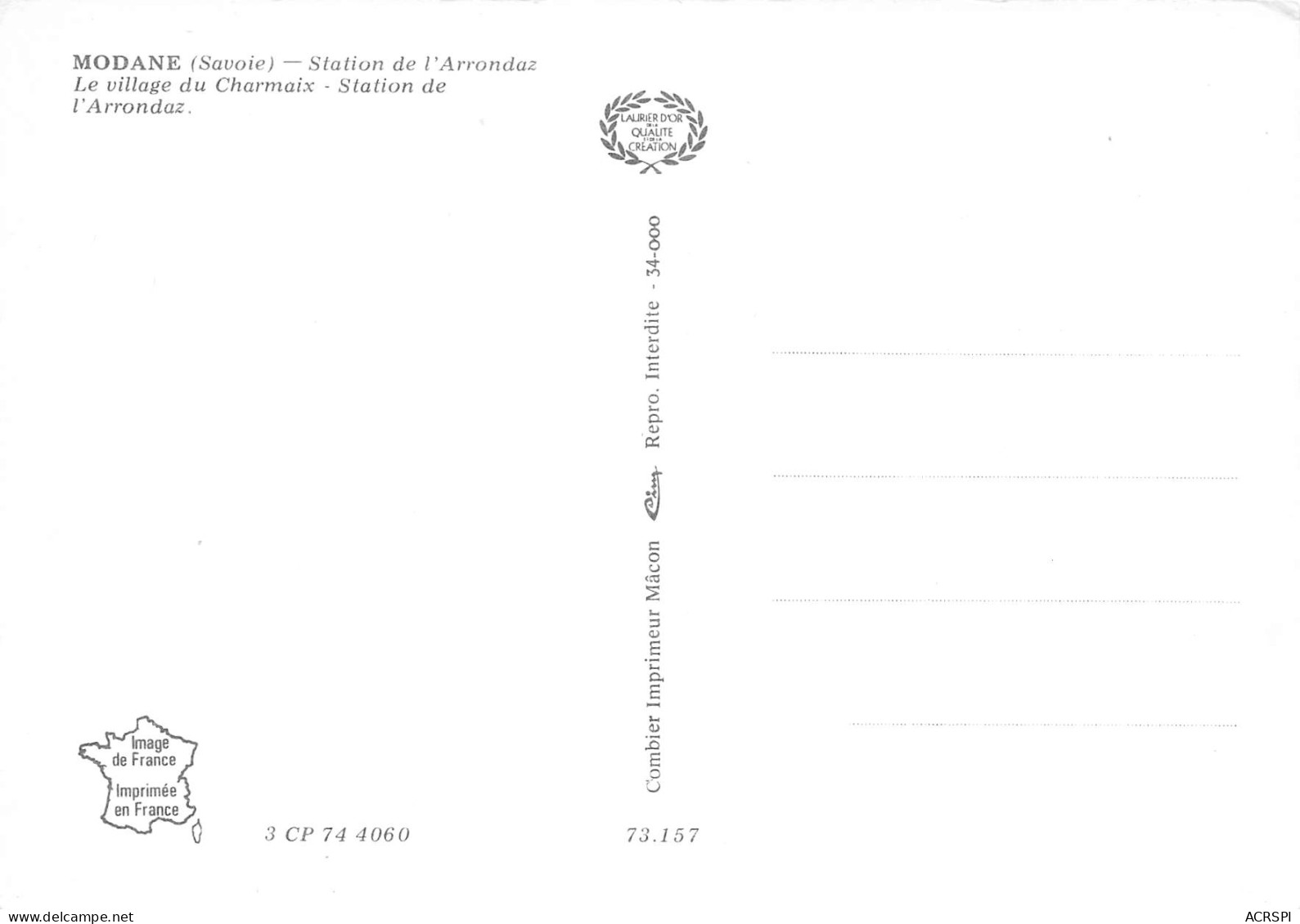 MODANE  Station De L' ARRONDAZ Village De CHARMAIX  26 (scan Recto-verso)MA2291Ter - Modane