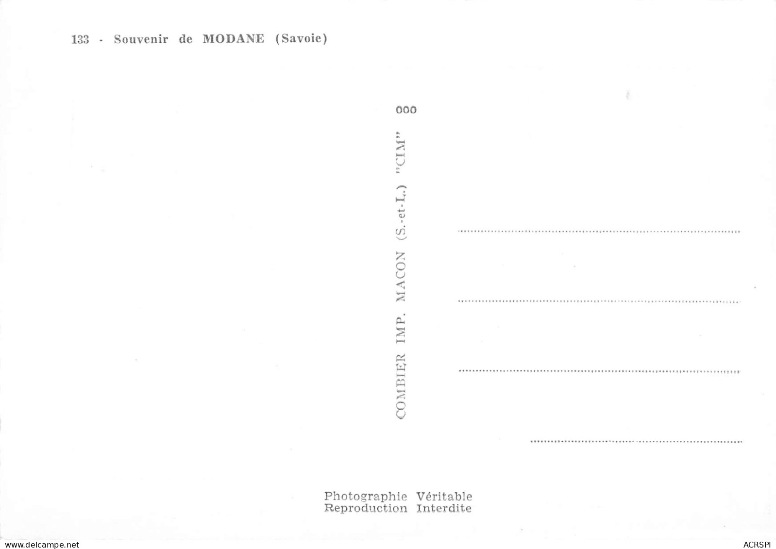 MODANE  Souvenir  27 (scan Recto-verso)MA2291Ter - Modane