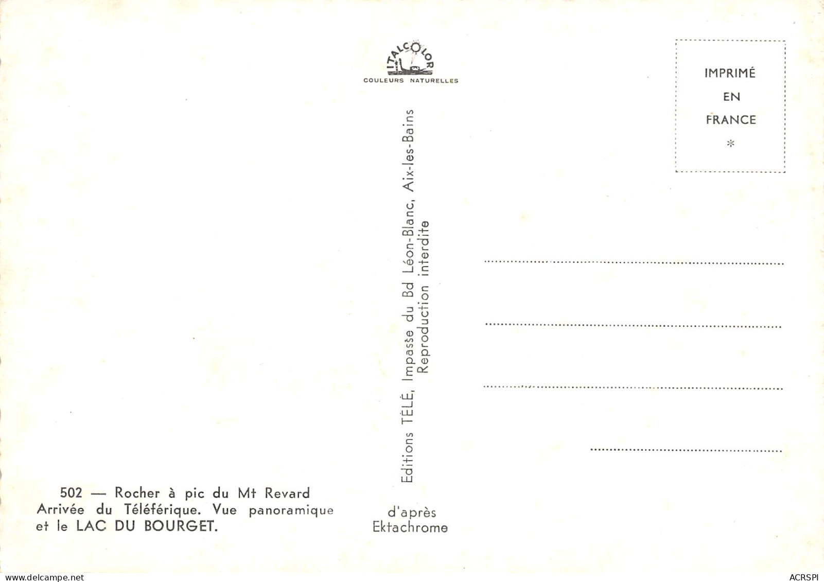 AIX LES BAINS Téléphérique Du REVARD  33 (scan Recto-verso)MA2291Ter - Aix Les Bains