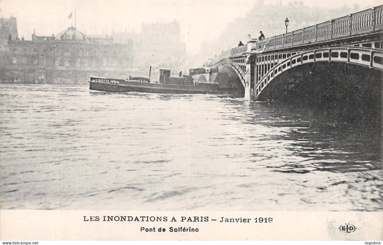 75-PARIS INONDE PONT DE SOLFERINO-N°T1042-G/0363 - Paris Flood, 1910