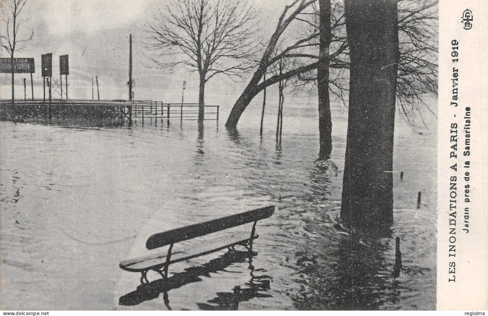 75-PARIS INONDE JARDIN PRES DE LA SAMARITAINE-N°T1042-G/0349 - Paris Flood, 1910