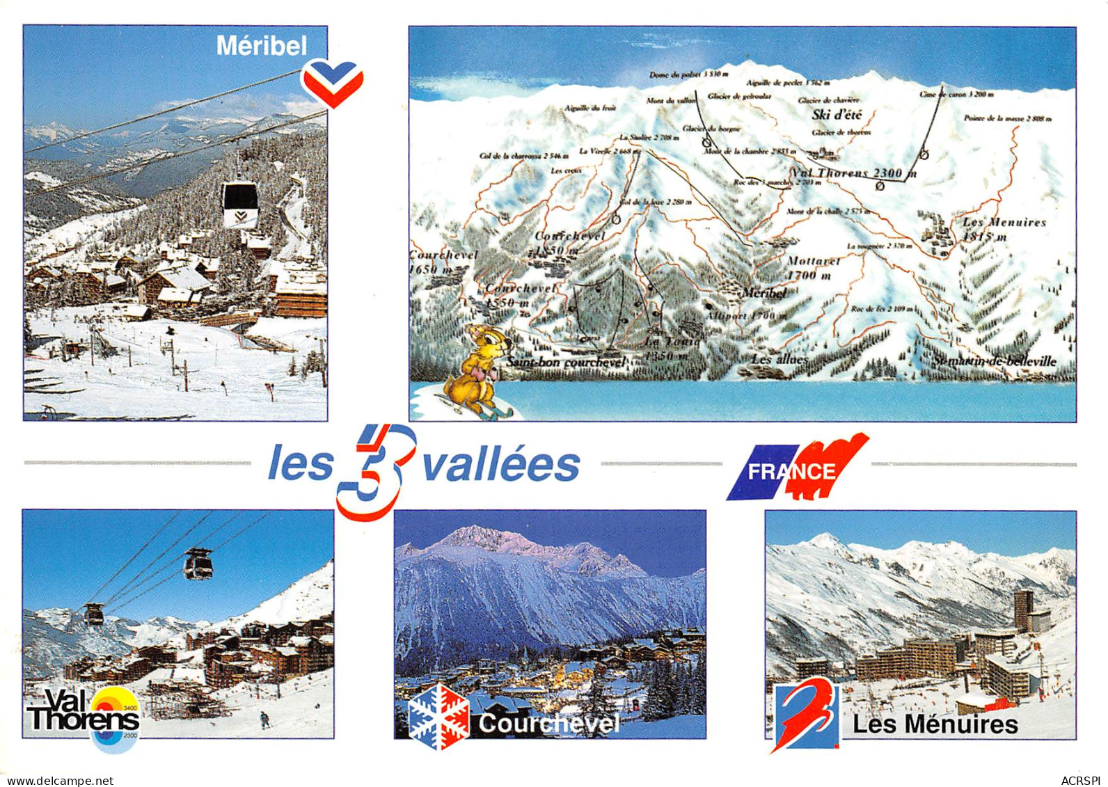 COURCHEVEL  Les Trois Vallées Méribel Val Thorens Les Ménuires   10 (scan Recto-verso)MA2291Und - Courchevel