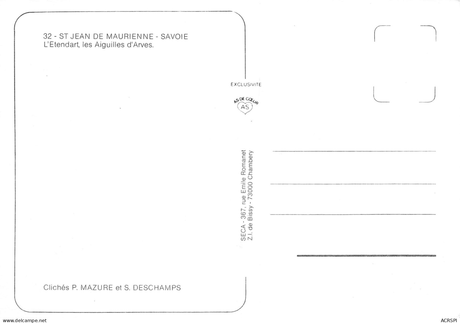 SAINT JEAN DE MAURIENNE L'étendart Les Aiguilles D'ARVES  41 (scan Recto-verso)MA2291Und - Saint Jean De Maurienne