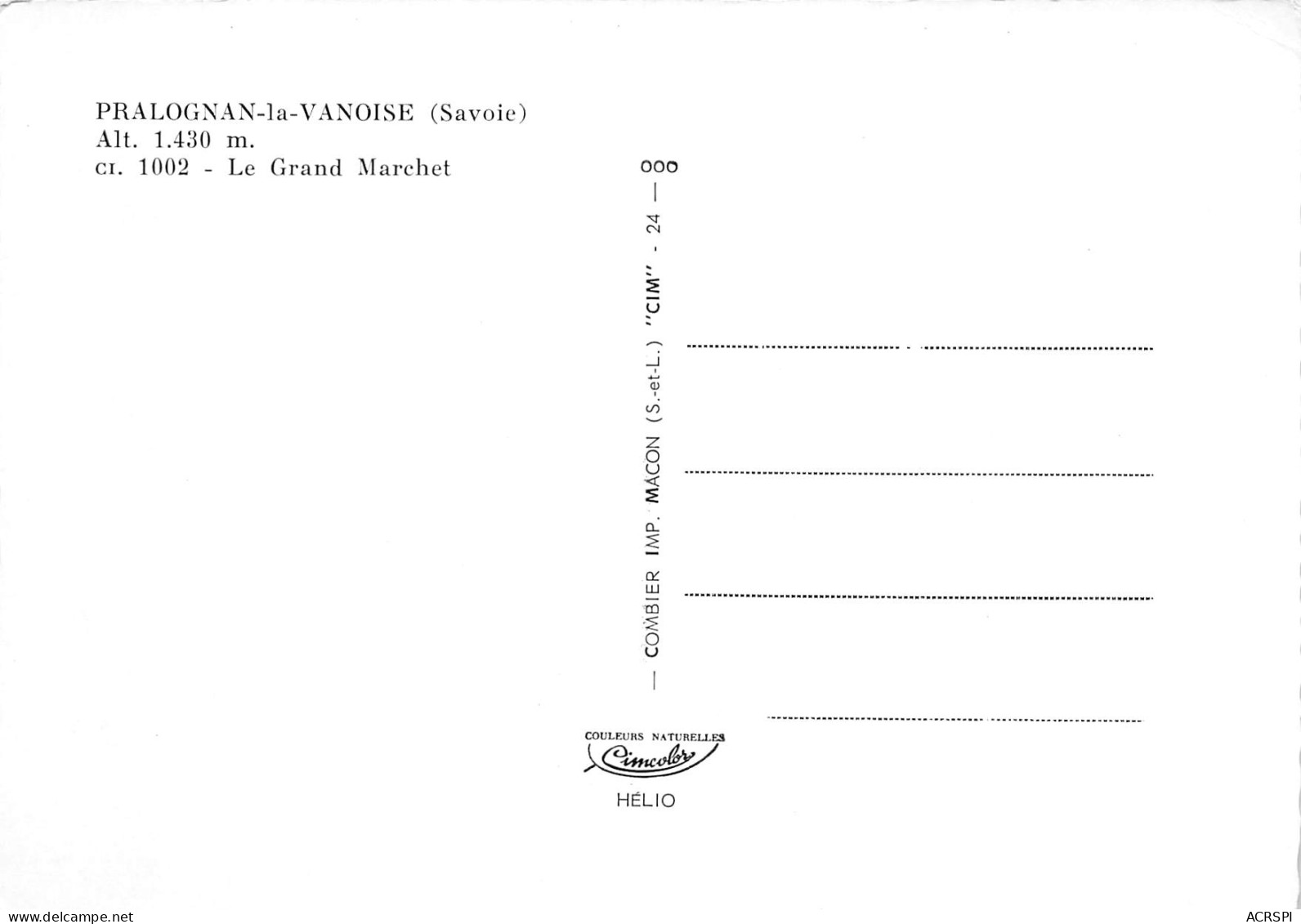 PRALOGNAN LA VANOISE  Le Grand Marchet  35 (scan Recto-verso)MA2292Ter - Pralognan-la-Vanoise