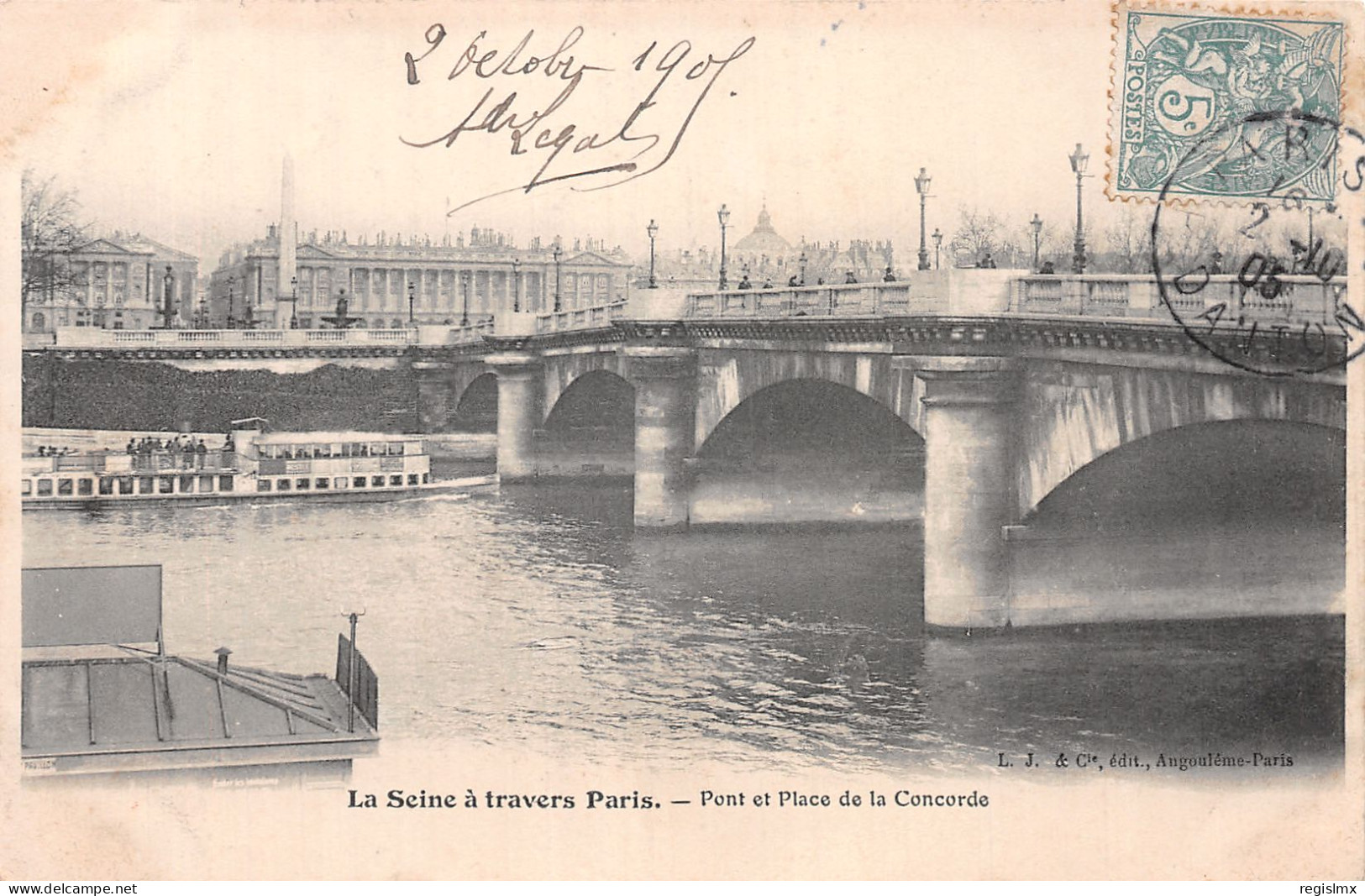75-PARIS LA SEINE PONT ET PLACE DE LA CONCORDE-N°T1043-F/0345 - Le Anse Della Senna