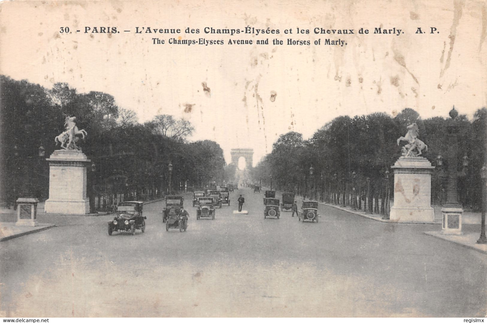 75-PARIS AVENUE DES CHAMPS ELYSEES-N°T1043-F/0261 - Champs-Elysées