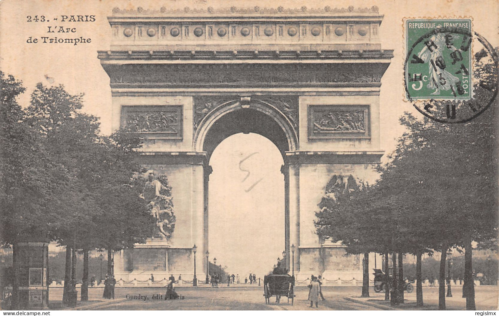75-PARIS ARC DE TRIOMPHE-N°T1043-F/0251 - Arc De Triomphe