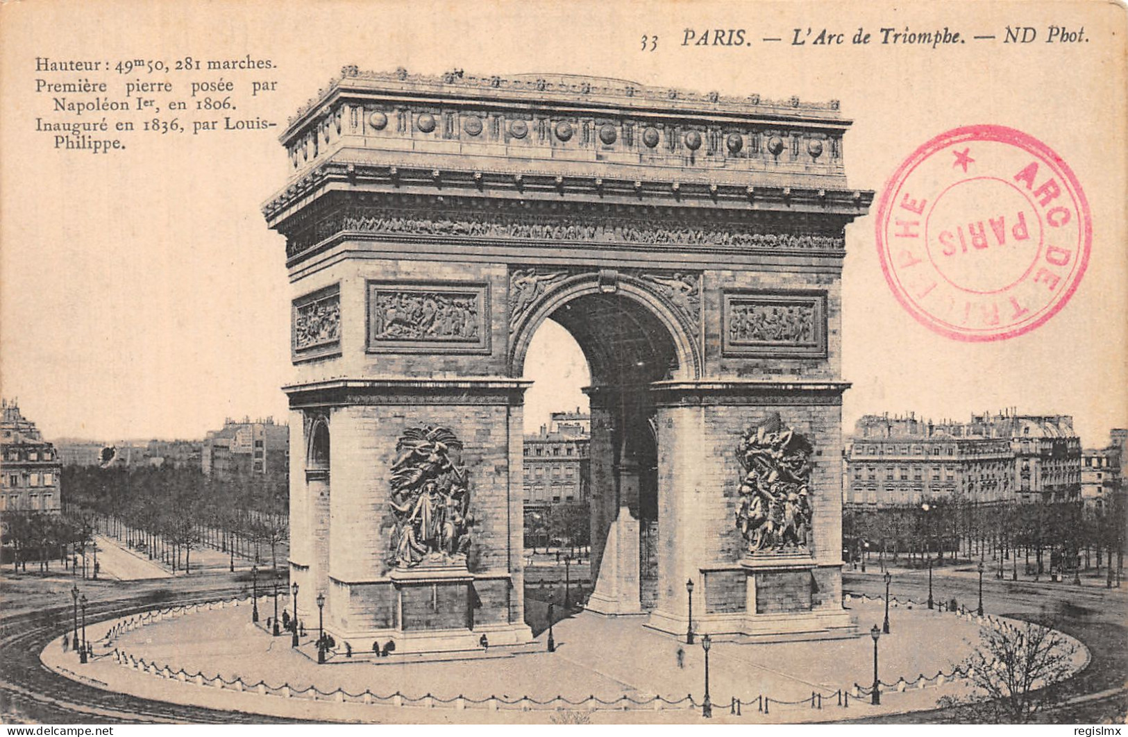 75-PARIS ARC DE TRIOMPHE-N°T1043-F/0237 - Triumphbogen