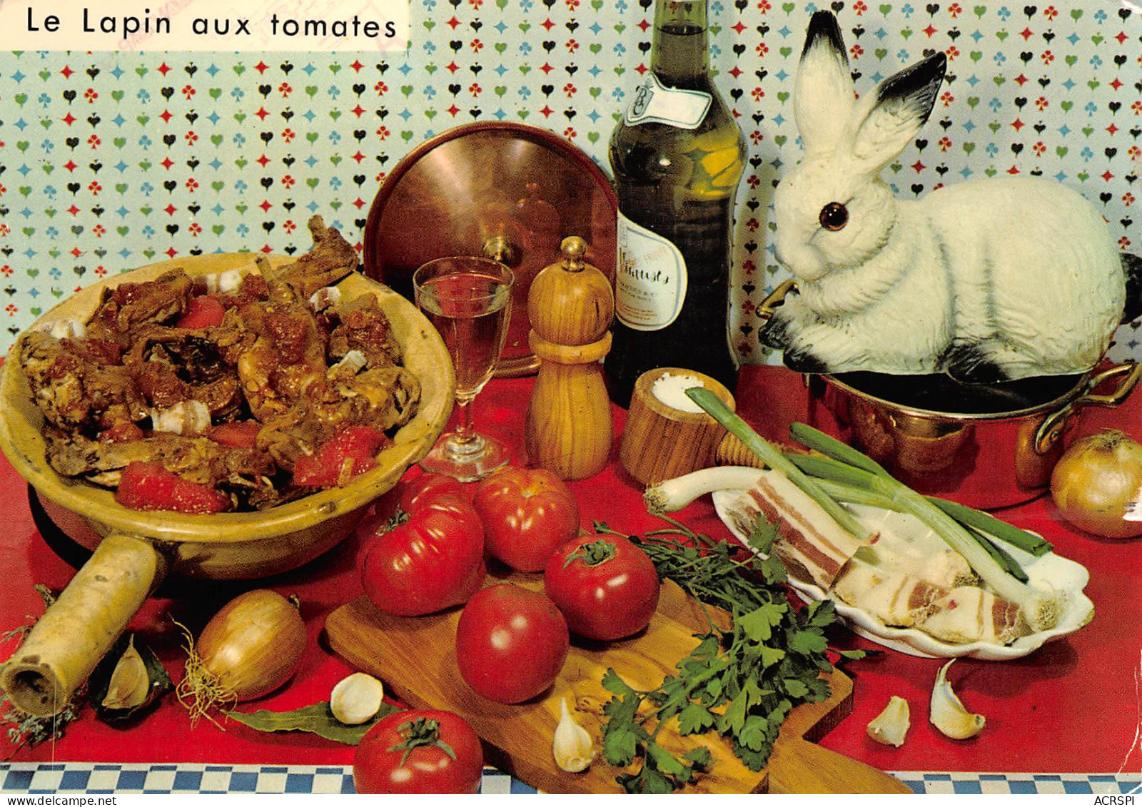 Recette  Le Lapin Aux Tomates  45 (scan Recto-verso)MA2293 - Recettes (cuisine)