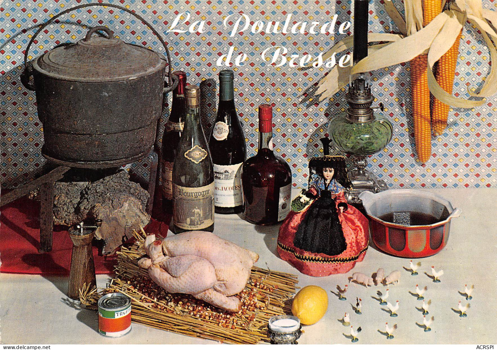 Recette  Poularde De Bresse  Bourg-en-Bresse  Louhans  48 (scan Recto-verso)MA2293 - Recettes (cuisine)