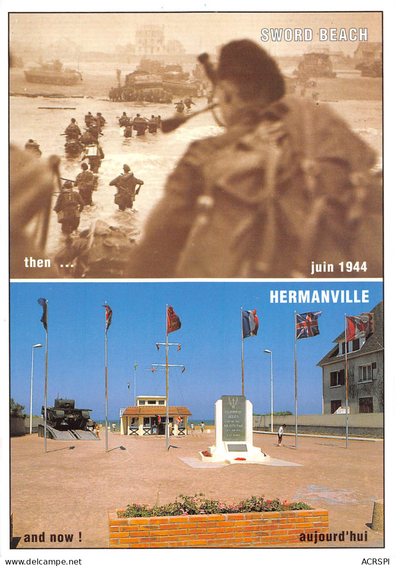 Militaria 1944 Sword Beach HERMANVILLE  La Bataille De Normandie  Débarquement   3 (scan Recto-verso)MA2293Bis - Guerra 1939-45