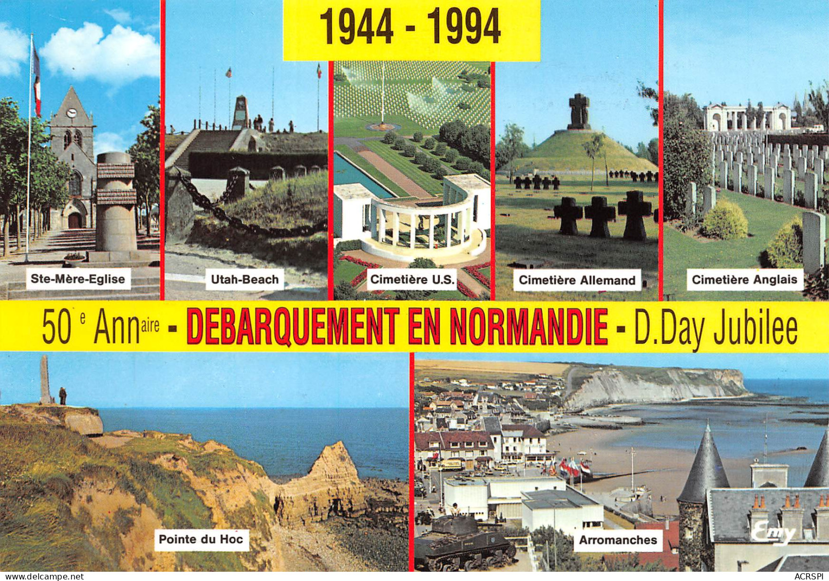 Militaria  Juin 1944 1994 BERNIERES Sur MER Cricqueville-en-Bessin Arromanches  24 (scan Recto-verso)MA2293Bis4 - War 1939-45