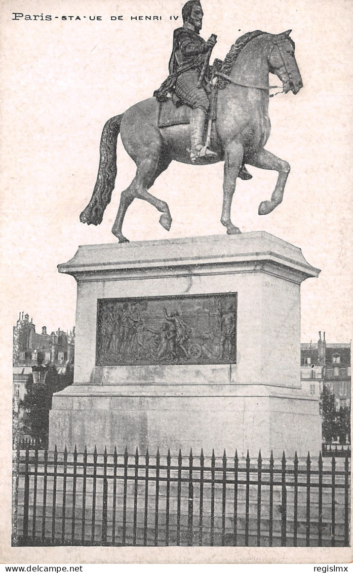 75-PARIS STATUE DE HENRI IV-N°T1043-E/0003 - Statues