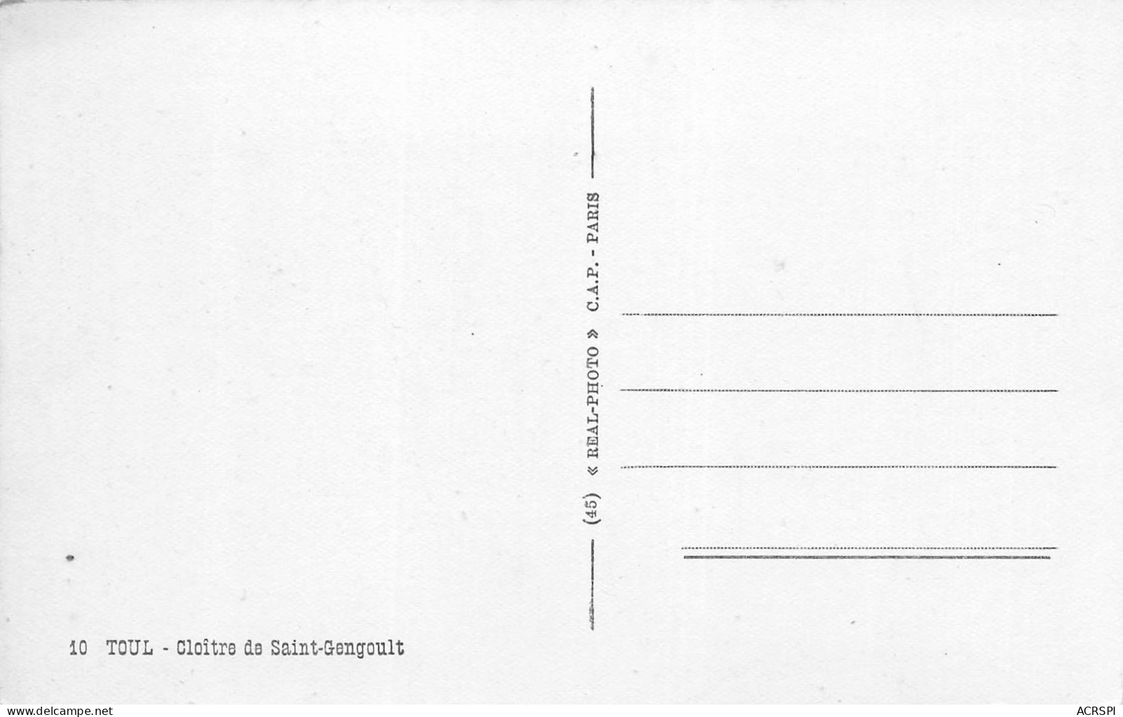 TOUL  Cloitre De Saint Gengoult  41 (scan Recto-verso)MA2294Bis - Toul