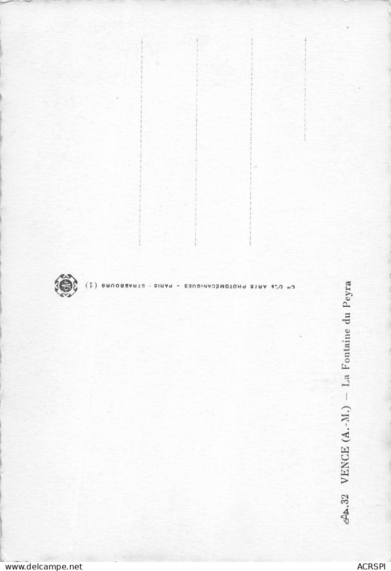 VENCE  La Fontaine De Peyra   45 (scan Recto-verso)MA2294Ter - Vence