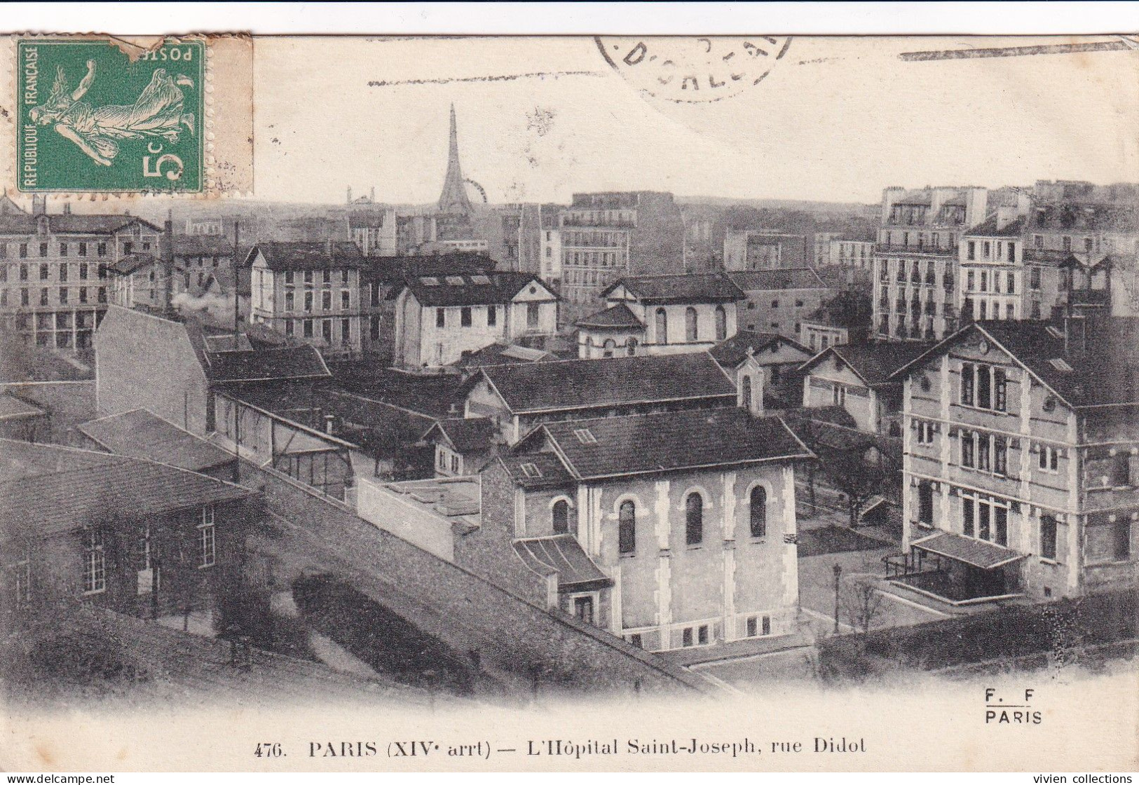 [Tout Paris] Paris XIV L'hôpital Saint Joseph Rue Didot - édit. FF N° 476 - Arrondissement: 14