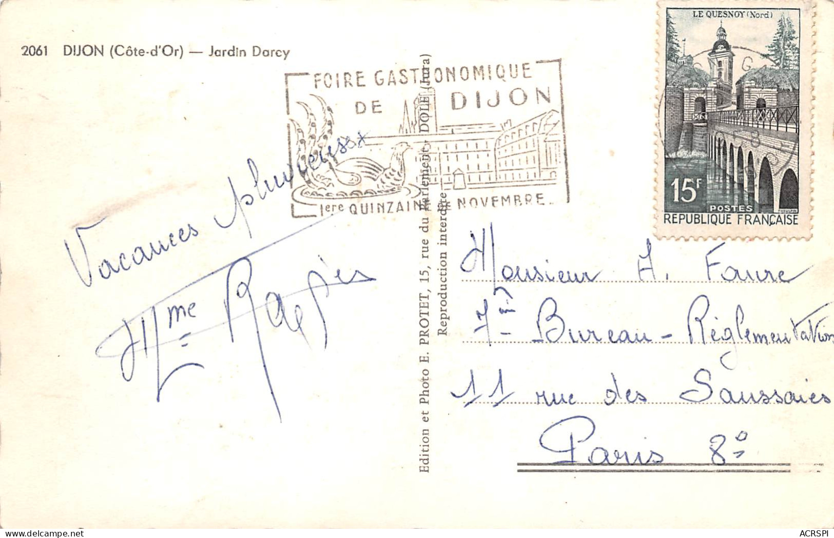 DIJON Jardin Darcy  42 (scan Recto-verso)MA2295 - Dijon