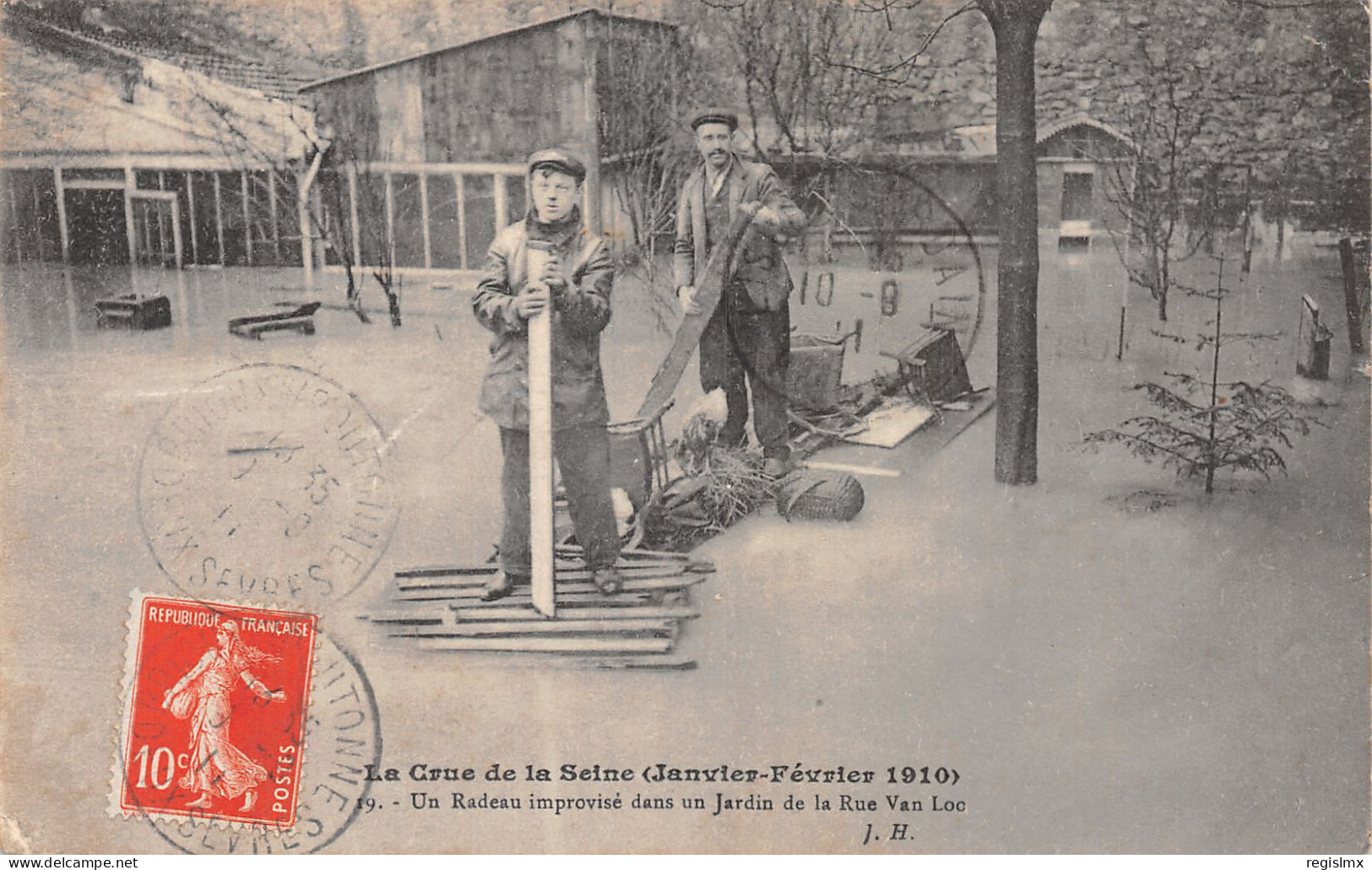75-PARIS INNONDATIONS DE JANVIER 1910 RUE VAN LOC-N°T1044-A/0345 - Paris Flood, 1910