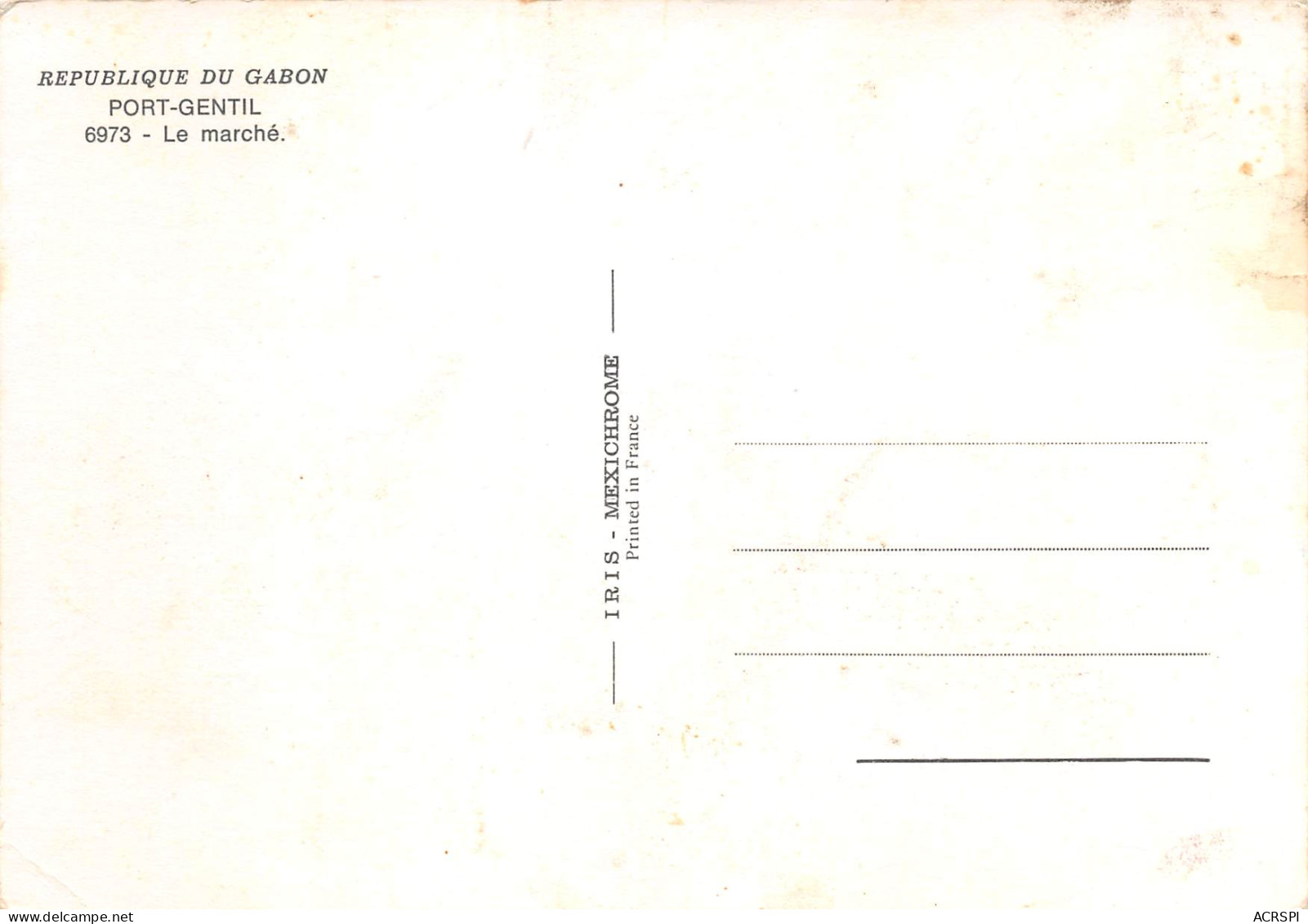 GABON PORT GENTIL Le Marché  18  (scan Recto-verso)MA2295Ter - Gabun
